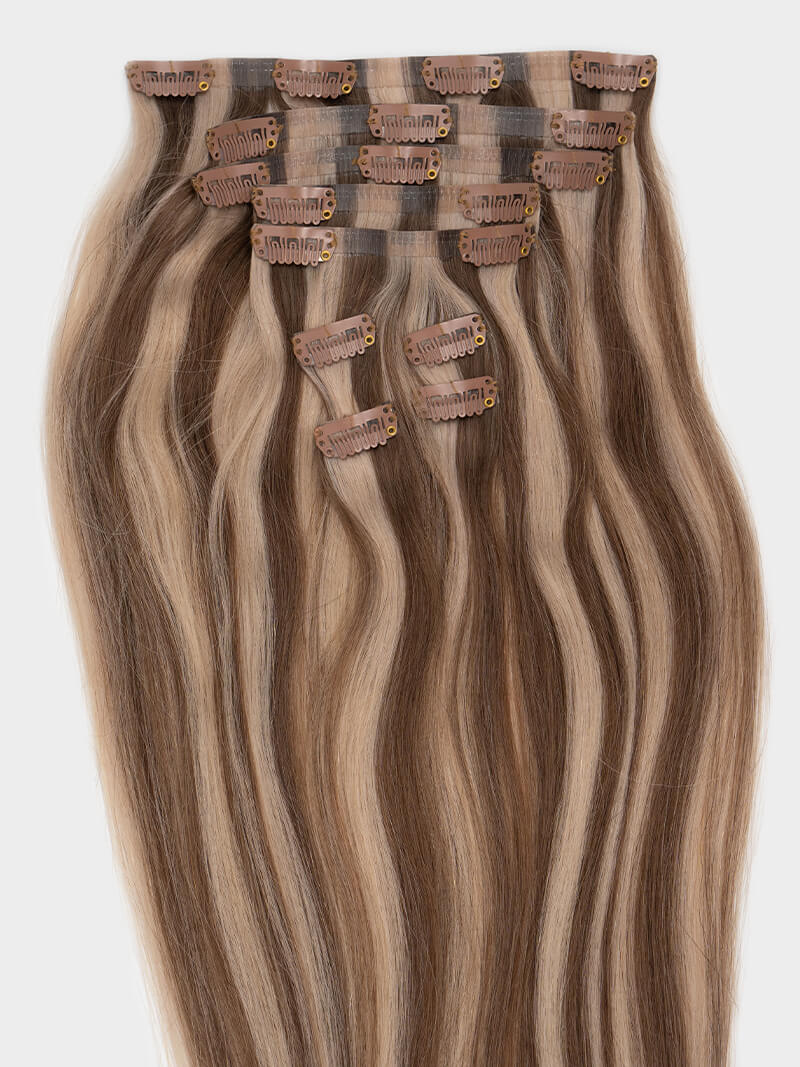 Clip-In SET - H-6.13/10.0 Blonde Beige Brown Highlights